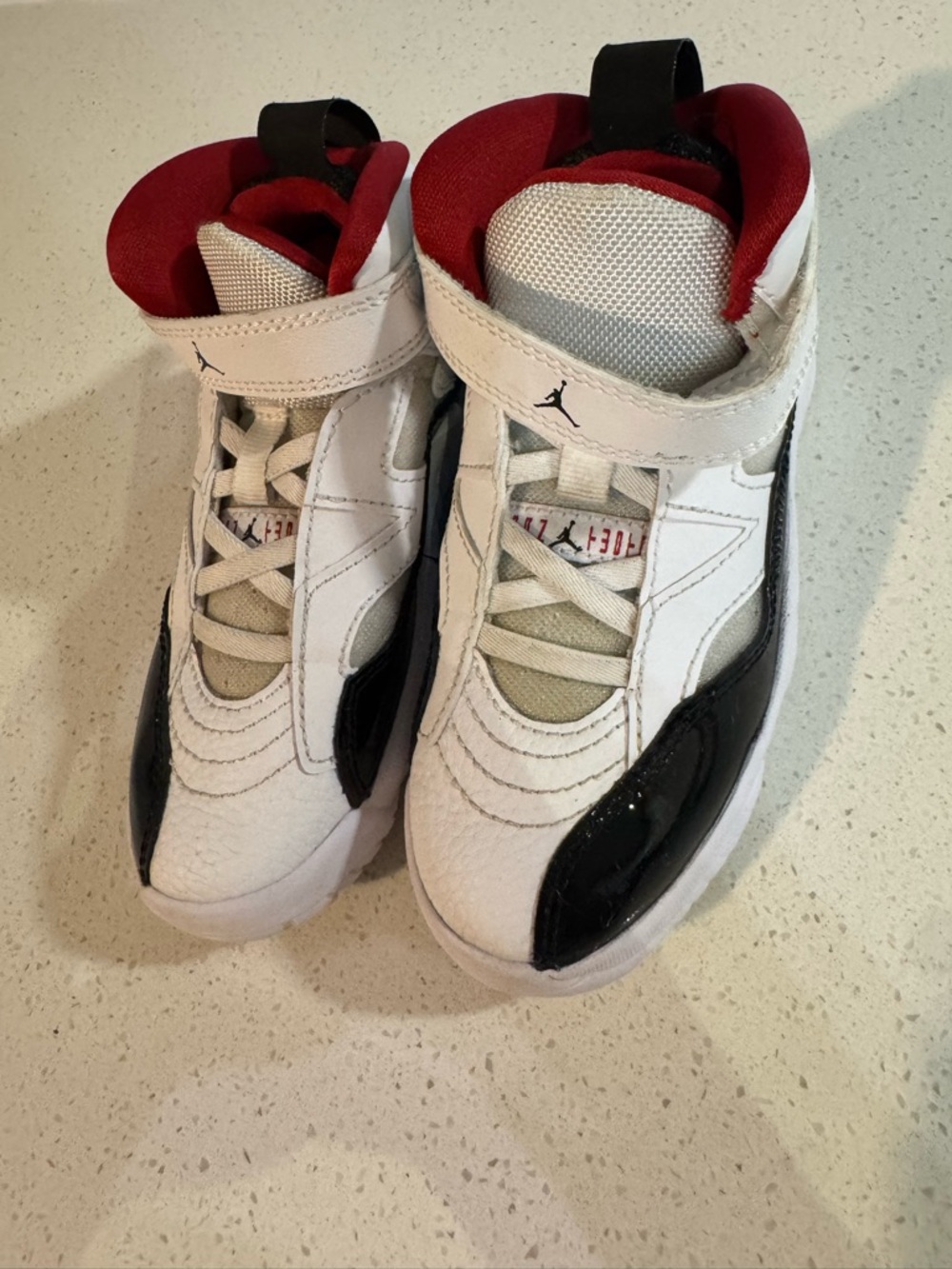 Nike Jordan Kids' White, Black & Red Basketball Shoes